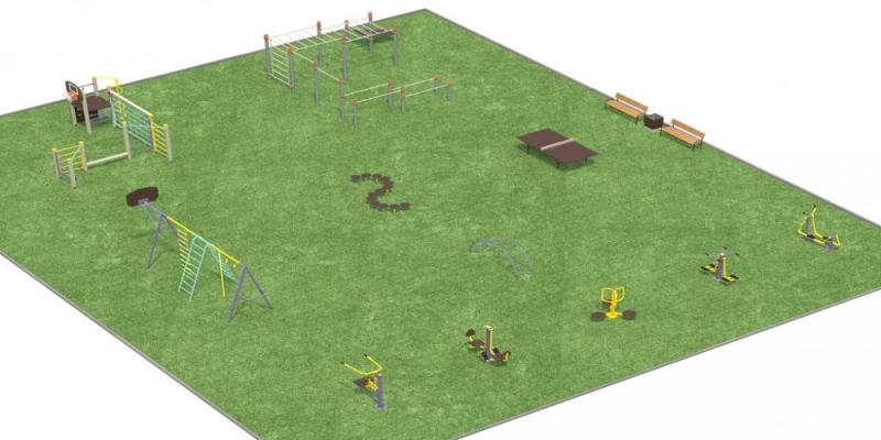 Дизайн проект спортплощадки разновозрастной  в Ямало-Ненецком АО
