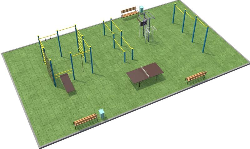 Проект спортплощадки 170 метров в Ямало-Ненецком АО в Ямало-Ненецком АО