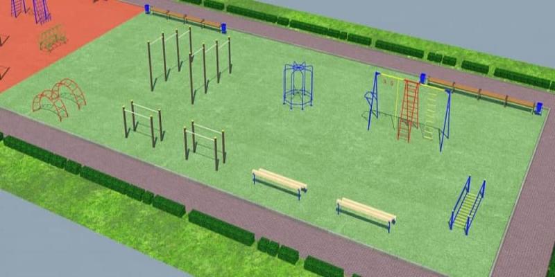 Проект детско-спортивной площадки для школы - детсада в Ямало-Ненецком АО