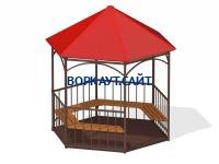 Беседка с лавками и полом МАФ 4122 в Ямало-Ненецком АО