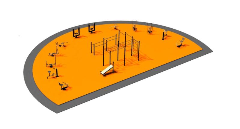 Дизайн проект спортплощадки Полукруглая в Ямало-Ненецком АО