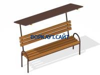 Лавочка под навесом МАФ 1607 в Ямало-Ненецком АО