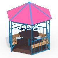 Беседка со столом, лавками и полом МАФ 4123 в Ямало-Ненецком АО