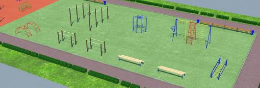 Проект детско-спортивной площадки для школы - детсада в Ямало-Ненецком АО