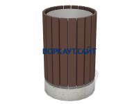 Урна деревянная круглая с бетонным основанием МАФ 1632 в Ямало-Ненецком АО