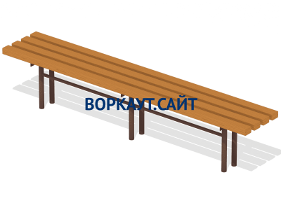 Двухметровая лавочка без спинки 2 м МАФ 1602 в Ямало-Ненецком АО