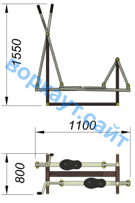 Уличный тренажер "Лыжник" УТ 008 в Ямало-Ненецком АО