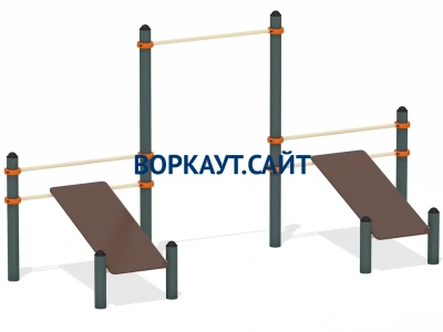 Воркаут с турником и двойной скамьей для пресса ВС-28 в Ямало-Ненецком АО