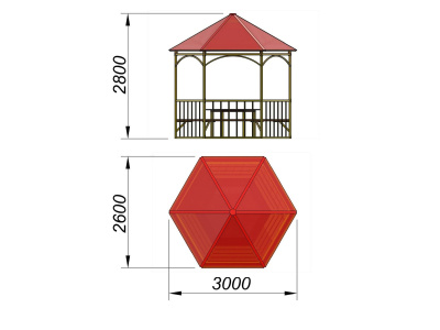 Беседка со столом и лавками МАФ 4121 в Ямало-Ненецком АО