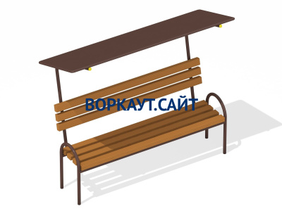 Лавочка под навесом МАФ 1607 в Ямало-Ненецком АО