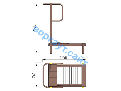Уличный тренажер Беговая дорожка УТ 009 в Ямало-Ненецком АО