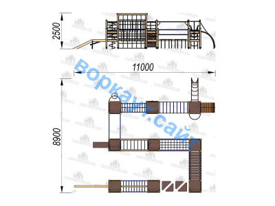 Детский спортивный комплекс Полоса препятствий ДСК 3116 в Ямало-Ненецком АО