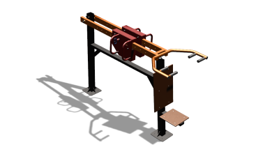 Силовой уличный тренажер  "Жим сидя"  УТ412 в Ямало-Ненецком АО