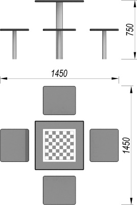Шахматный стол МАФ 3516 в Ямало-Ненецком АО