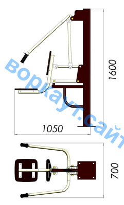 Уличный тренажер "Жим от груди" УТ 002 в Ямало-Ненецком АО