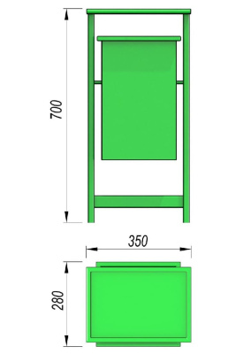 Урна с крышкой МАФ 1631 в Ямало-Ненецком АО