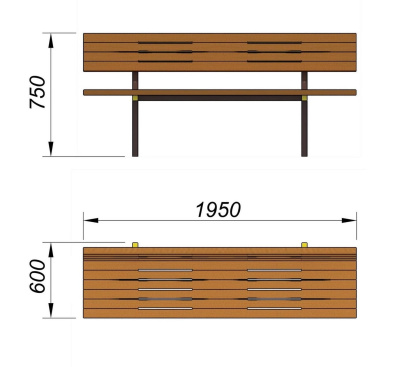 Диван уличный МАФ 1608 в Ямало-Ненецком АО