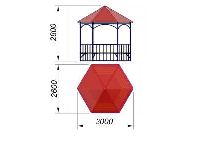Беседка с лавками МАФ 4120 в Ямало-Ненецком АО