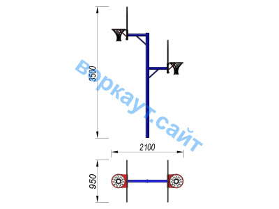 Баскетбольный щит двойной СИО 3511 в Ямало-Ненецком АО