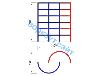 Шведская стенка полукруглая ДСК 3503 в Ямало-Ненецком АО